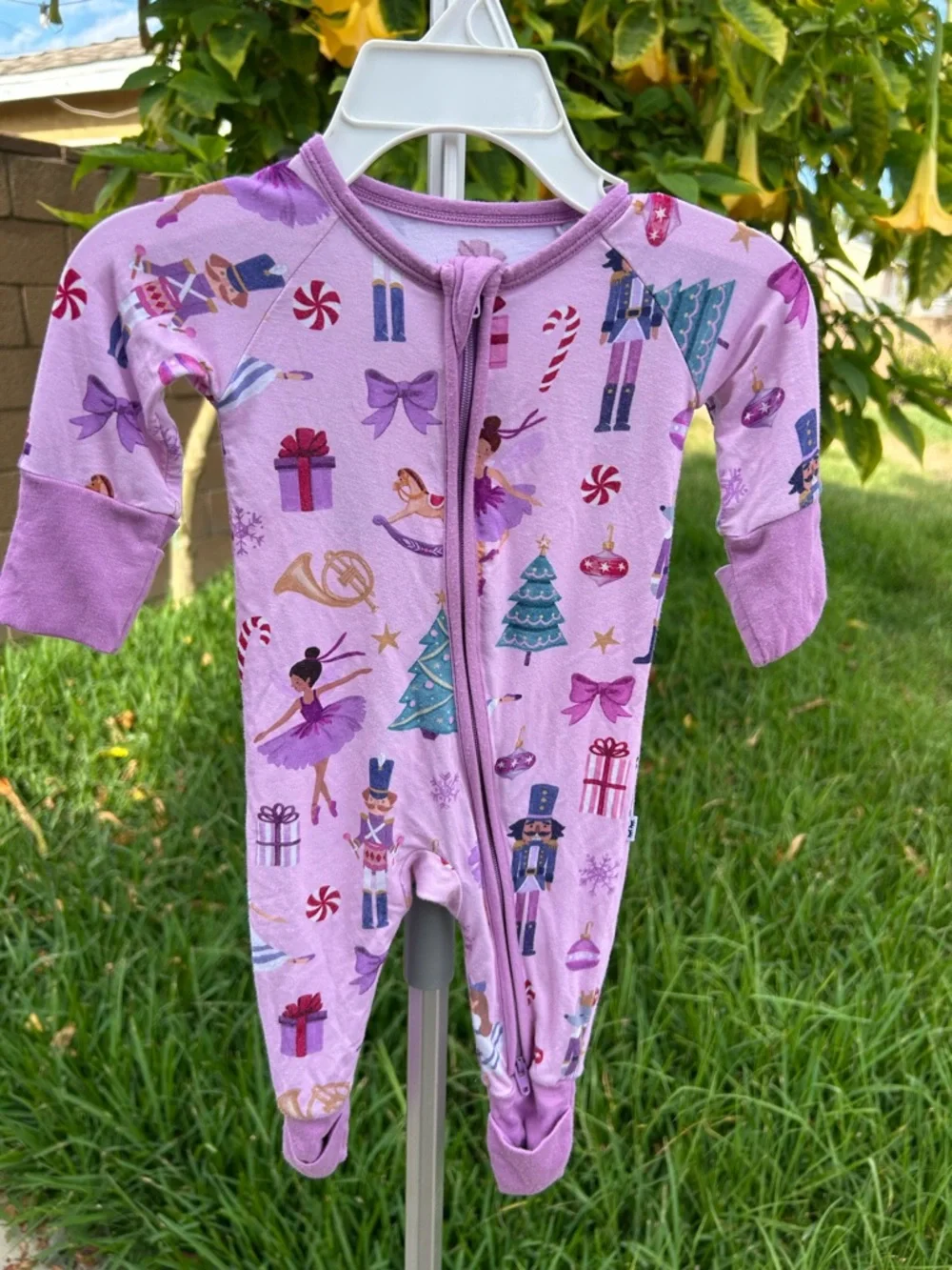 Little Sleepies Lavender Nutcracker & Ballerina Footed One-Piece
